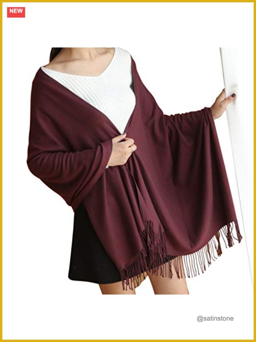 Large Cashmere Feel Pashmina Scarf Shawl Wrap for Evening Dress